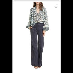 NWT Ulla Johnson INDIGO YULIA BALLOON SLEEVE TOP 4